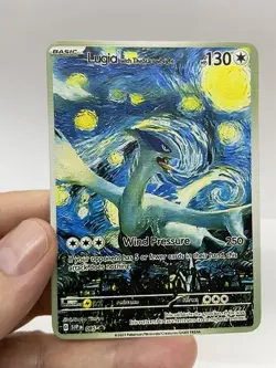 Lugia hp130 Van Gogh Gold Metal Pokemon Card-Collectible Gift Display！ NICE! - Image 3