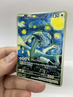 Lugia hp130 Van Gogh Gold Metal Pokemon Card-Collectible Gift Display！ NICE! - Image 4