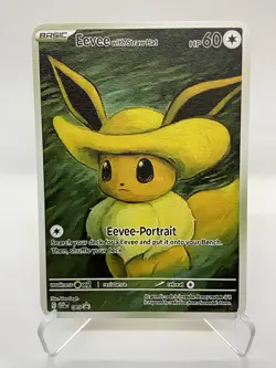Eevee hp60 Van Gogh Gold Metal Pokemon Card-Collectible Gift Display！ NICE! - Image 1