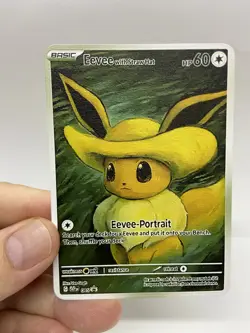 Eevee hp60 Van Gogh Gold Metal Pokemon Card-Collectible Gift Display！ NICE! - Image 3