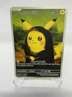 Mona pika hp60 Van Gogh Gold Metal Pokemon Card-Collectible Gift Display！ NICE! - Image 2