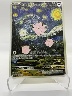 Clefairy hp60 Van Gogh Gold Metal Pokemon Card-Collectible Gift Display！ NICE! - Image 1