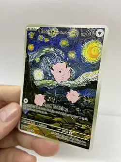 Clefairy hp60 Van Gogh Gold Metal Pokemon Card-Collectible Gift Display！ NICE! - Image 4