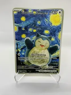 Snorlax hp120 Van Gogh Gold Metal Pokemon Card-Collectible Gift Display！ NICE! - Image 1