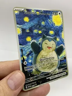 Snorlax hp120 Van Gogh Gold Metal Pokemon Card-Collectible Gift Display！ NICE! - Image 5