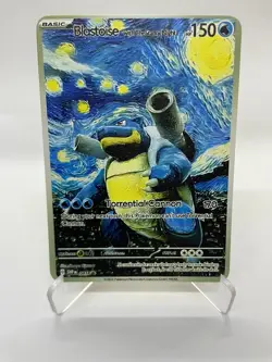 Blastoise hp150 Van Gogh Gold Metal Pokemon Card-Collectible Gift Display！ NICE! - Image 1