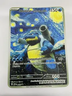 Blastoise hp150 Van Gogh Gold Metal Pokemon Card-Collectible Gift Display！ NICE! - Image 2