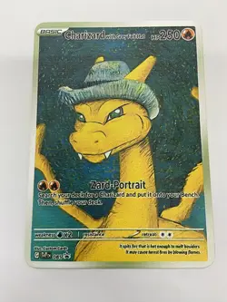 Charizard hp60 Van Gogh Gold Metal Pokemon Card-Collectible Gift Display！ NICE! - Image 2