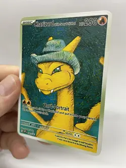 Charizard hp60 Van Gogh Gold Metal Pokemon Card-Collectible Gift Display！ NICE! - Image 4