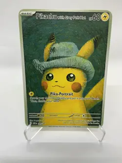 Pikachu hp60 Van Gogh Gold Metal Pokemon Card-Collectible Gift Display！ NICE! - Image 1