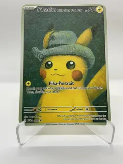 Pikachu hp60 Van Gogh Gold Metal Pokemon Card-Collectible Gift Display！ NICE! - Image 5