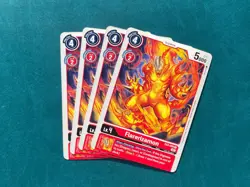 FlareRizamon EX3-006 Playset Draconic Roar Digimon Card Game x4 - Image 1