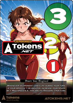 Start Your Engines Token – Colorless Start your Engines For MTG *Censored - Image 1