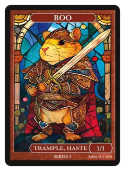 Boo Stained Glass Token Givememana Tokens Magic the Gathering - Image 1