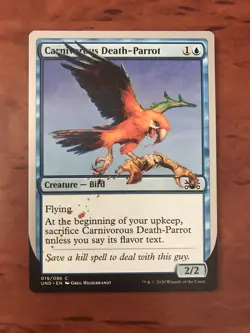 Carnivorous Death-Parrot MTG Magic the Gathering Card NM Mint Unsanctioned UND - Image 1