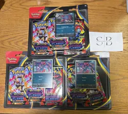 Pokemon TCG Mega Evolution Phantasmal Flames 3 Pack Blister Sneasel and Weavile - Image 1