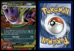 Mega Gengar ex 056/094 Double Rare Phantasmal Flames Pokemon LP - Image 3