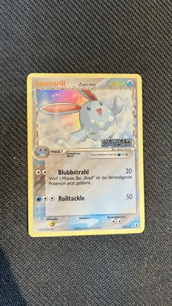 Azumarill 19/113 Reverse Holo Stamp EX Delta Species Deutsch VG Pokemon - Image 1