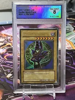 DSG 8 NM/MINT 2002 Yu-Gi-Oh! LOB Dark Magician #005 Unlimited OG Print - Image 1