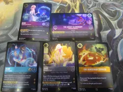 Disney Lorcana in the Well Promo Cards Zeus Scar Elsa Great Illuminary Horseman - Image 1