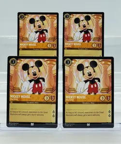 Disney Lorcana Mickey Mouse - True Friend 12/204 The First Chapter 4 Cards Set - Image 1