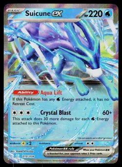 Suicune ex Classic Collection Trading Card Game Classic 010/034 NM Holo - Image 1