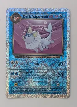 Dark Vaporeon 9/110 Legendary Collection 2002 Reverse Holo Pokemon Card TCG - Image 1