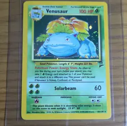Venusaur Base Set 2 Holo Rare 18/130 100 HP Solarbeam Pokemon Card WOTC - Image 1