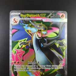 Mega Charizard EX 109/094 Pokemon Phantasmal Flames Holo Full Art Card - Image 2