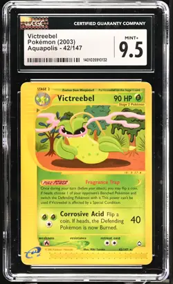 CGC 9.5 MINT+ Victreebel 2003 Aquapolis 42/147 Rare Non Holo Pokemon Card - Image 1