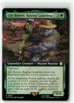 Lily Bowen, Raging Grandma Extended Art Surge FOIL Fallout MTG NM - Image 1