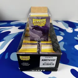 Dual Matte Amethyst Case Display Dragon Shield Standard Size Sleeves - 10 Packs - Image 1