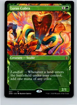 Magic the Gathering Showcase Lotus Cobra Zendikar Rising MTG Free Shipping! - Image 1