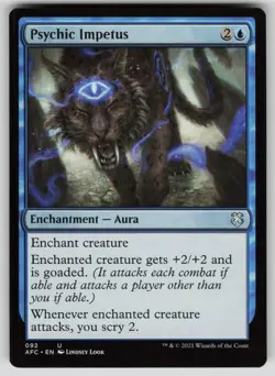 Psychic Impetus Normal U Commander: Adventures in the Forgotten Realms 92 NM - Image 1