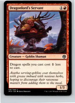 Magic the Gathering Dragonlord's Servant Iconic Masters MTG Free Shipping! - Image 1