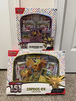 Pokemon Scarlet & Violet 151 - Zapdos Ex and Alakazam Ex Collection Box Bundle - Image 1