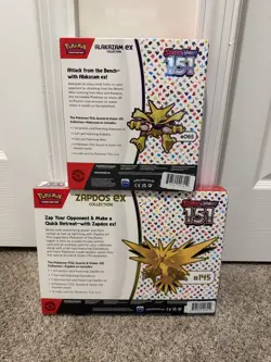Pokemon Scarlet & Violet 151 - Zapdos Ex and Alakazam Ex Collection Box Bundle - Image 2