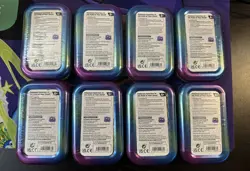 Pokemon Scarlet & Violet Prismatic Evolutions Mini Tin Complete Set of 8 Sealed - Image 2