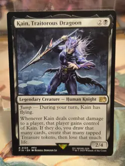 R 0105 Kain, Traitorous Dragoon NM Rare FFIV Final Fantasy MTG Card FIN Black - Image 1
