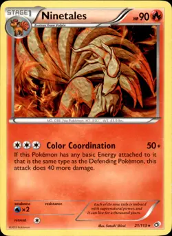 Ninetales 21/113 Rare - Pokemon Legendary Treasures LP - Image 1