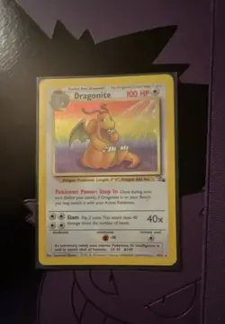 Dragonite 4/62 Fossil Holo Rare Pokemon - Image 1