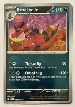 Pokemon Krookodile 059/086 Sv: Black Bolt Poke Ball Pattern Uncommon Holo 170… - Image 1