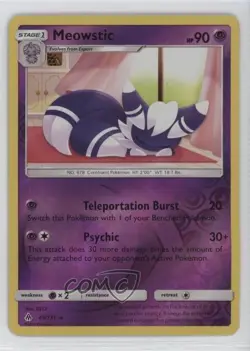 Meowstic Reverse Foil Pokemon Sun & Moon Forbidden Light #45 - Image 1