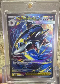Pokemon TCG Mega Sharpedo EX 127/094 Me02 Phantasmal Flames Stage 1 Holo 330 HP - Image 1