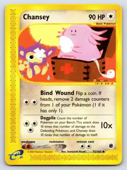 Expedition Base Set - LP - Chansey 72/165 US Seller - Image 1