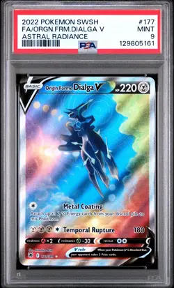 2022 POKEMON SWORD & SHIELD ASTRAL RADIANCE #177 FA/ORGN.FRM.DIALGA V PSA 9 - Image 1