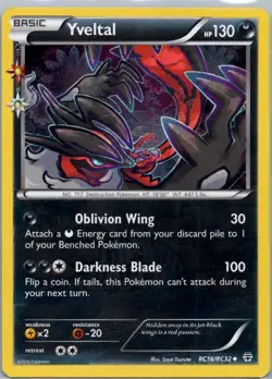 Pokemon TCG Yveltal RC16 Generations Holo NM - Image 1