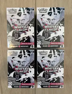 Pokemon TCG S&V White Flare Booster Bundle Lot of 4 Brand New & Factory Sealed - Image 1