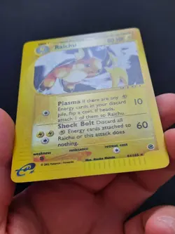 Pokemon Raichu Reverse Holo Expedition Base Set [Lightly Played] e-Reader 61/165 - Image 3