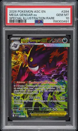 2026 POKEMON ASC EN-ASCENDED HEROES #284 MEGA GENGAR EX PSA 10 - Image 1